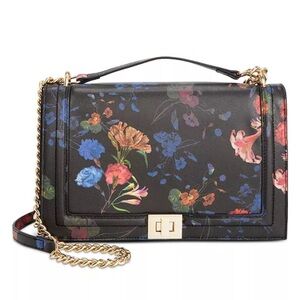 Black Floral Bag - INC Ajae Flap Crossbody